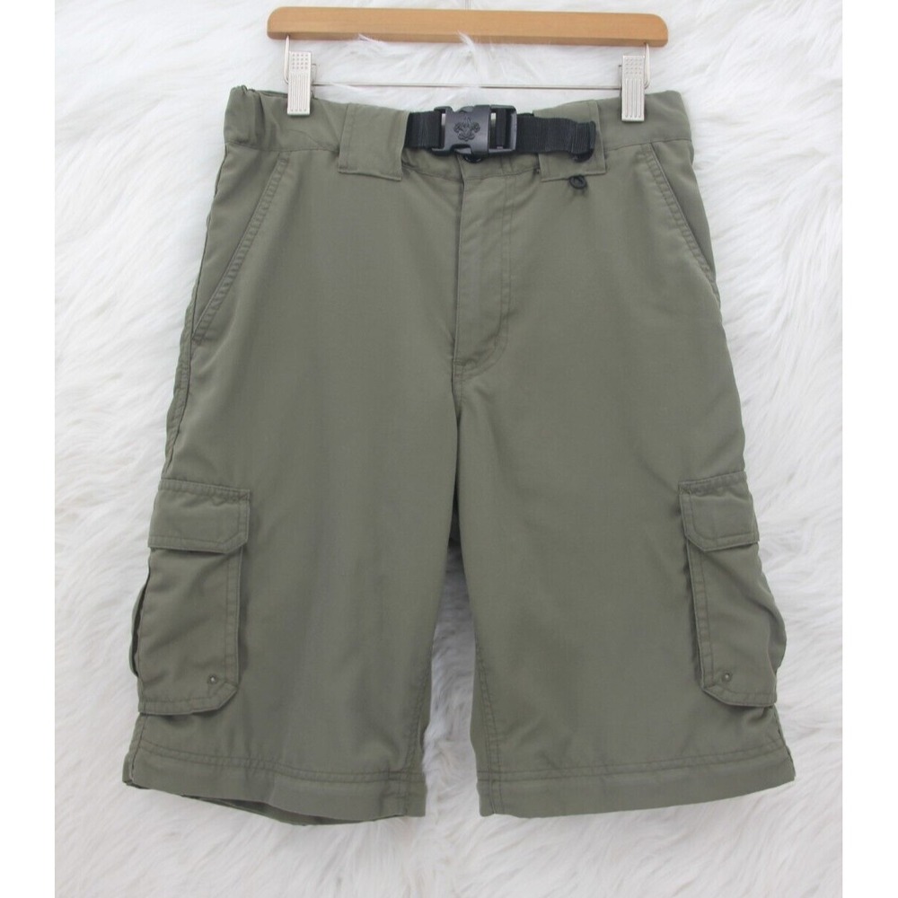 Boy Scouts of America Cargo Shorts Boys XL Green Switchback Supplex Nylon #295